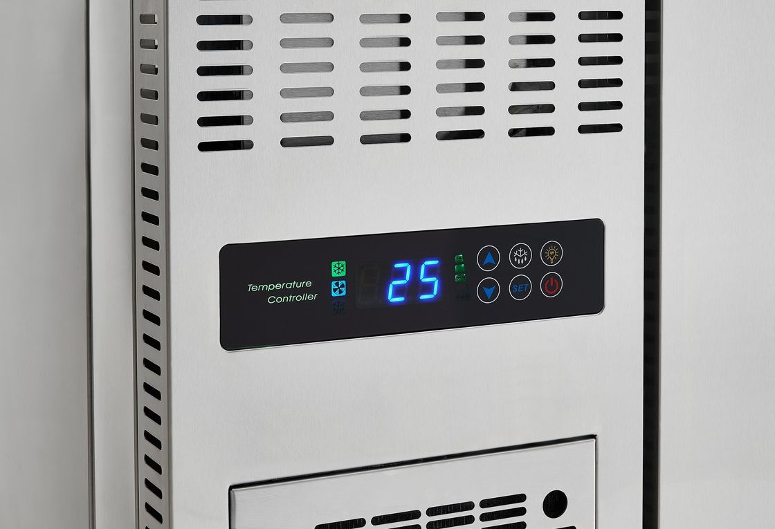 Commercial Single-Temperature Refrigerator 201/304 Stainless Steel LED Light Air Freezer Drawer Work Bench Counter Table Top