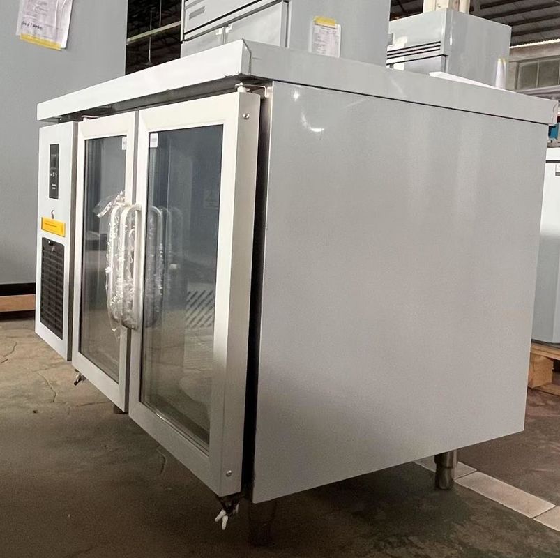 Single-Temperature Double Door Glass Portable Air-Cooled Freezer with LED Lighting Refrigeration Equipment