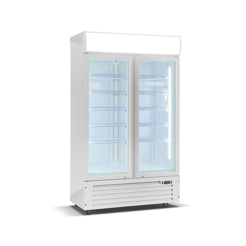 Large Capacity Double Door Beverage Cooler: Keep Your Drinks Fresh and Ready for Sale
