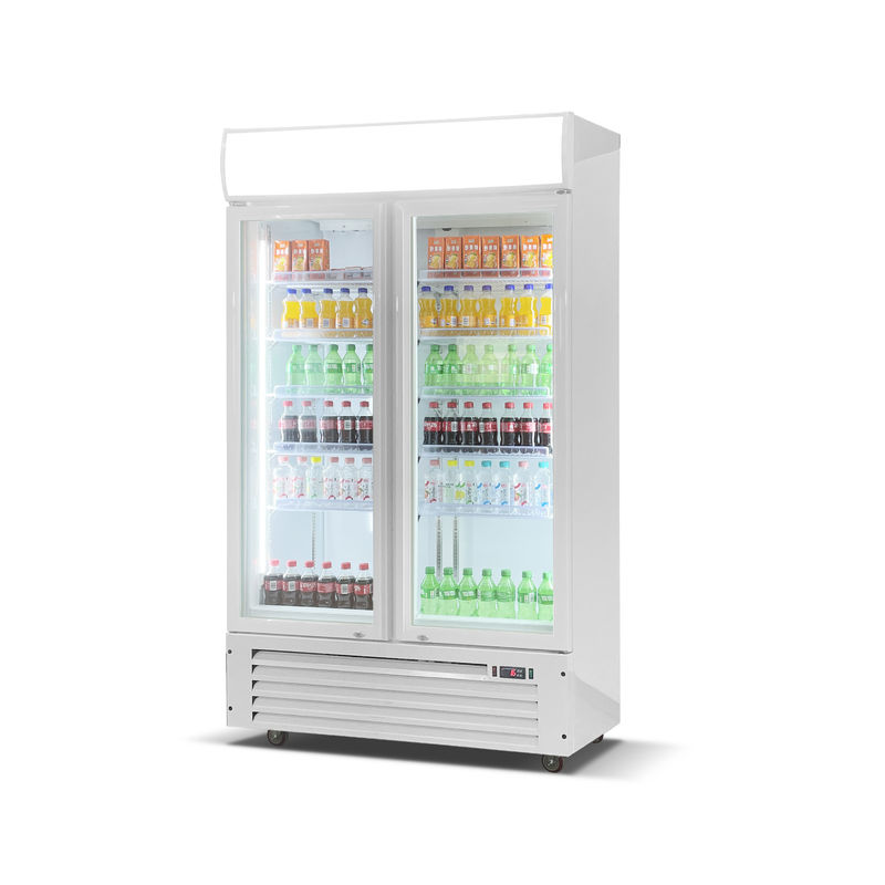 Large Capacity Double Door Beverage Cooler: Keep Your Drinks Fresh and Ready for Sale